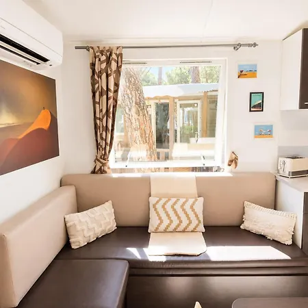L'alize Mobil 6 Personnes 4 Etoiles Piscine Clim A 3 Kms Barcares 营地 乐巴凯尔斯